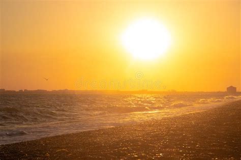 Sea Waves Sea Of Crimea High Waves At Sunset Sunny Day At Sea