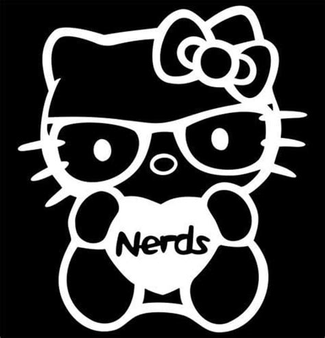 Hello Kitty Love Nerds Car Window Decal Sticker Made In Usa