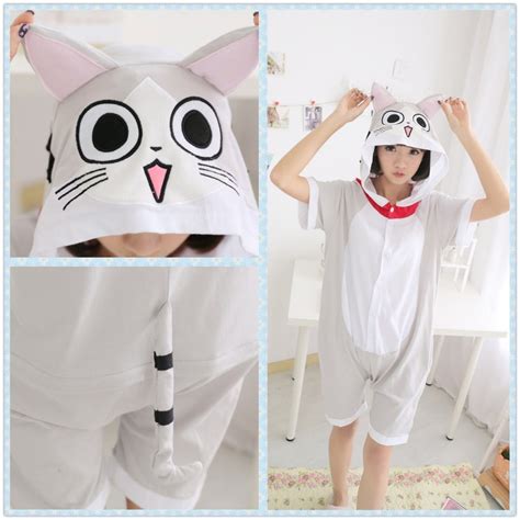 Anime Adult Unisex Summer Chi S Sweet Cat Kigurumi Onesie Pajamas