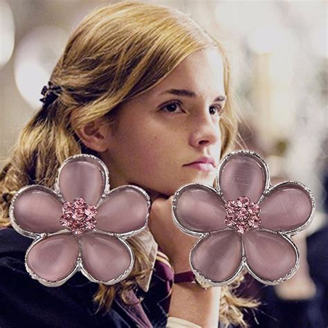 Hermione Granger Pink Flower Earrings Pair Tanga