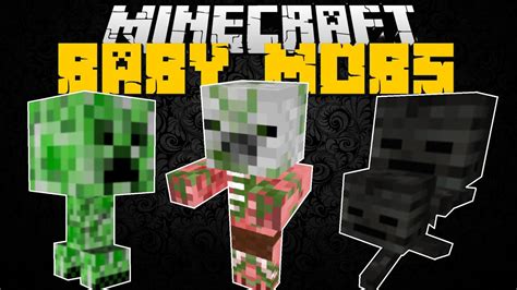 Minecraft Baby Mobs Mod Have Baby Mobs As Pets Mod Showcase Youtube