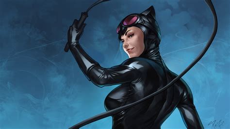 Sfondi Dc Comics Catwoman Ragazza Gatto Latex Bodysuit Latice Lattice Nero Fruste Buio