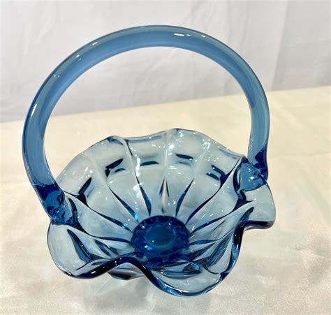 Fenton Glass Basket Etsy