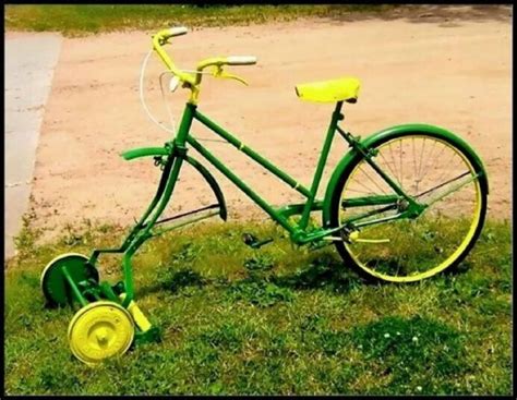 Turn A Bicycle Into A Diy Bike Lawn Mower Truly Self Propelled Lawn