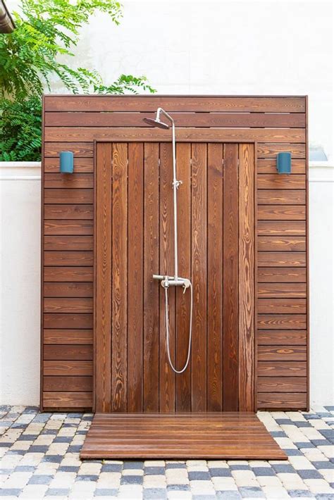 Outdoor Shower Floor Ideas For The Perfect Outdoor Refresh Homenish