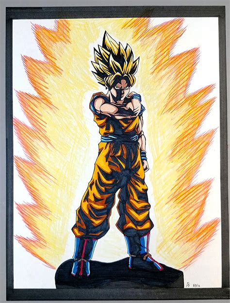 Goku Ssj Dragon Ball Artwork Dragon Ball Art Dragon Ball Super Art My