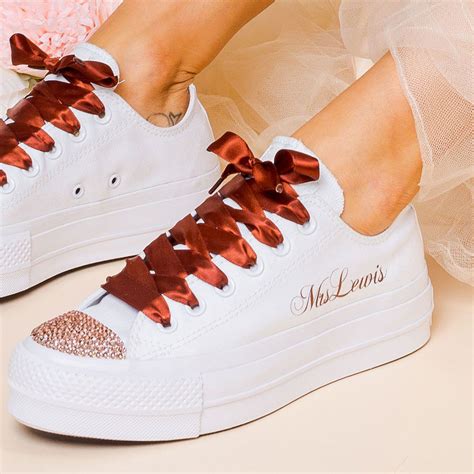 Platform Wedding Shoes L Wedding Converse And Custom Bridal Shoes