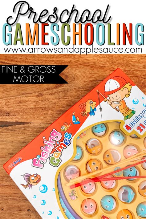Game Schooling With Preschoolers Fine And Gross Motor Skills Arrows And Applesauce