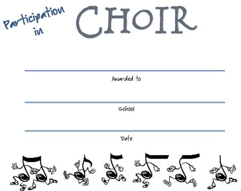 Choir Certificate Template Certificate Templates Free Certificate