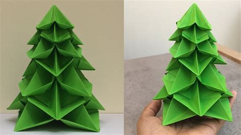 Diy Origami Christmas Tree Paper Crafts For School Christmas Crafts