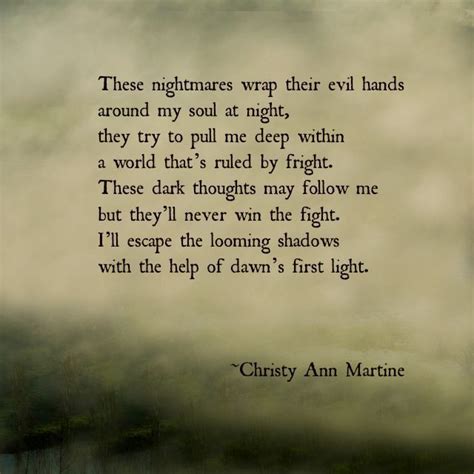 Nightmares Poem By Christy Ann Martine Dark Poetry Poems Quotes