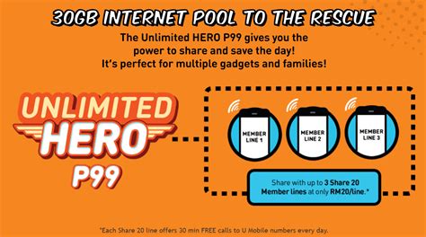 Get unlimited mobile data with maxis postpaid plan and home fibre for entire family. U Mobile introduces new Unlimited Hero P99 plan with ...