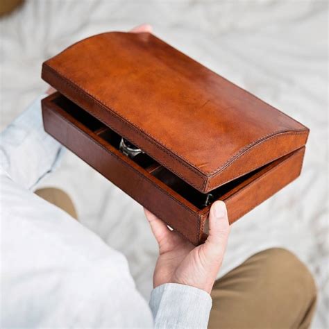 Personalised Leather Jewellery Box With Curved Lid By Ginger Rose