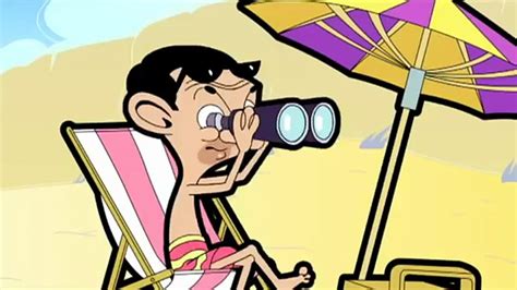 Mr Bean Goes Swimming Pool Cartoon Clipart