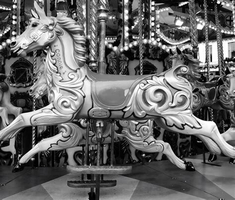 Premium Photo Carousel Horse In Amusement Park