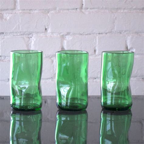 Pair Of Recycled Hand Blown Glass Tumblers By Reason Season Time London