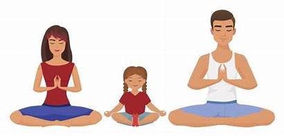 Yoga Lotus Mother Daughter Position Jonge Isolated