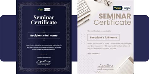 5 Free Seminar Certificate Templates