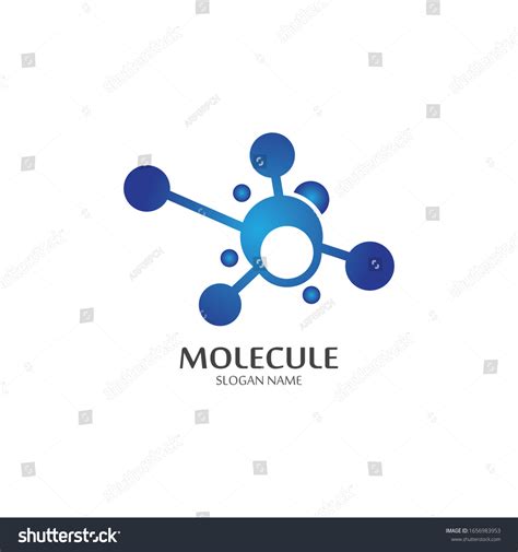 Molecular Logo Structure Chemical Atoms Vector Stock Vektor Royaltyfri