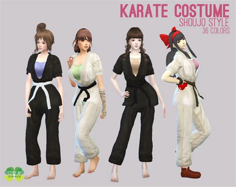 Karate Costume For The Sims 4 By Cosplay Simmer Spring4sims Karate