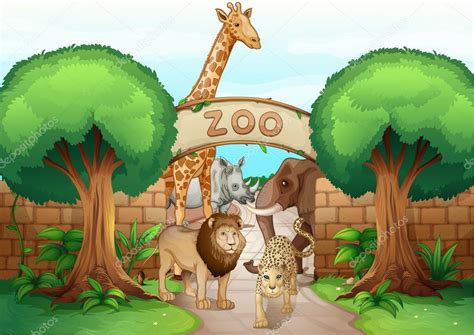 A Zoo And The Animals Stock Vector By ©interactimages 14173185