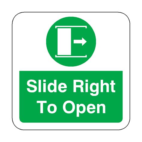 Slide Door Open To Right Floor Graphics Sticker Safety Uk