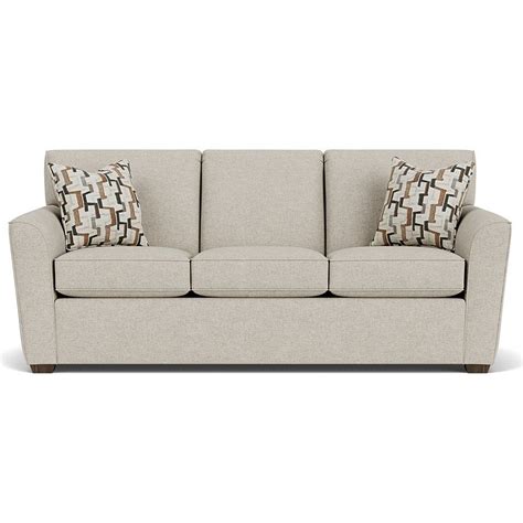 Flexsteel Lakewood Queen Sleeper Sofa With Flair Tapered Arms Howell