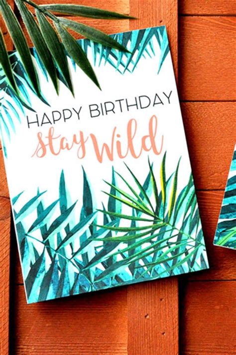 Automatically send handwritten thank you cards to your best customers. Tropical Palm Birthday And Thank You Card Printables