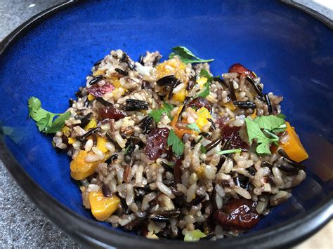 Wild Rice Pilaf With Butternut Squash Cranberries And Pecans