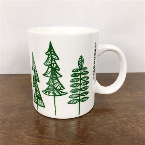 Starbucks Holiday 2015 Pine Trees Mug 12oz Ebay