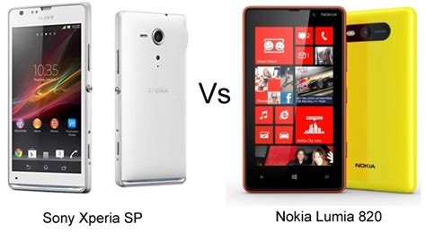 Sony Xperia Sp Vs Nokia Lumia 820 Uk
