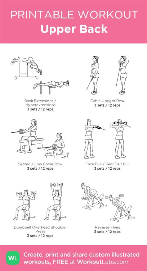 Upper Back Workout Plan Gym Upper Body Workout Gym Gym Workout Plan
