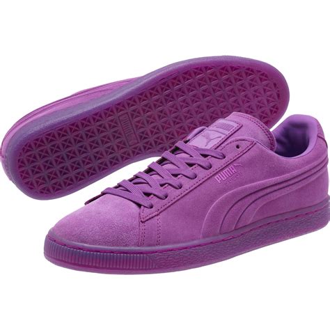 Puma Purple Suede Embossed Iced Fluo Mens Sneakers For Men Sneakers