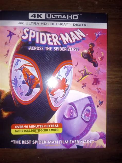SPIDER MAN ACROSS THE Spider Verse 4k Ultra HD Blu Ray Digital W