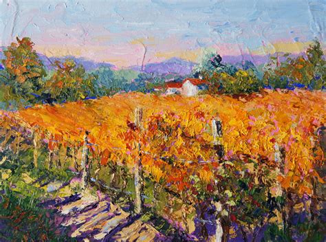 Palette Knife Painters International Autumn Light Provence Vineyard