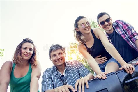 Group Of Young Adults Have Fun Stock Photo Image Of Clothing