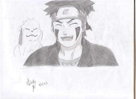 Kiba And Akamaru Naruto Narutoshippuden Anime Sketch Animedrawing
