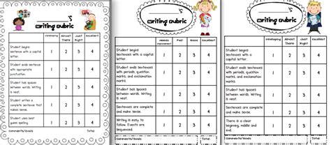 Writing Rubrics For The Primary Grades Sarahs Teaching Snippets