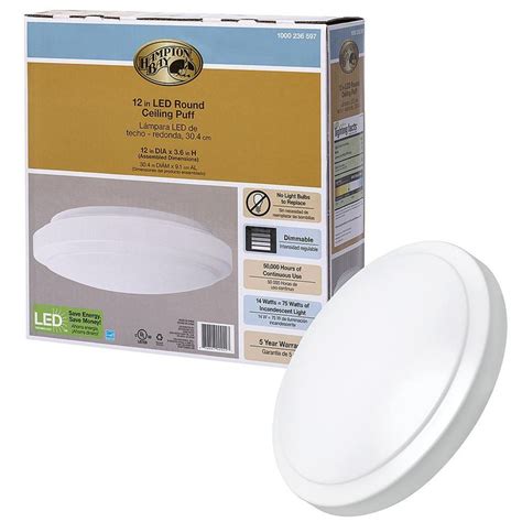 Hampton bay also offers replacement parts and accessories for its brand. Hampton Bay 12 in. White Round LED Flush Mount Ceiling ...