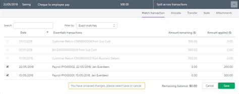 Solved Matching Problem With Payroll Transactions Myob Community