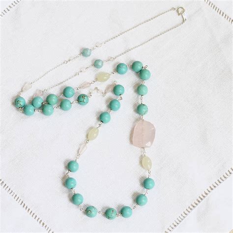 Long Turquoise Necklace By Adela Rome Notonthehighstreet Com