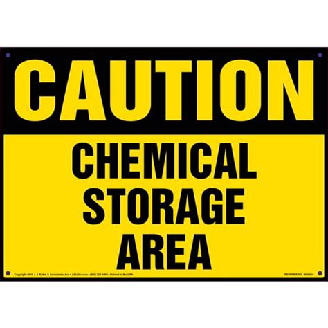 Caution Chemical Storage Area Sign Osha