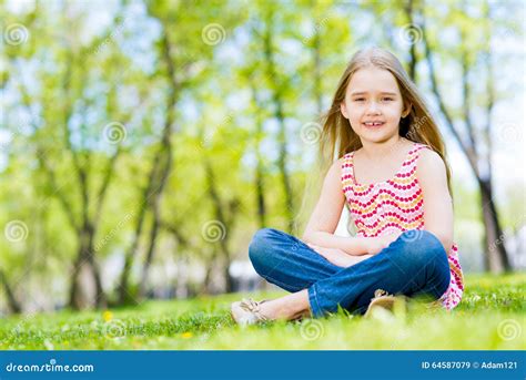 Portrait Of A Girl In A Park Stock Image Image Of Caucasian