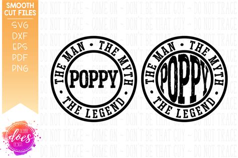 Poppy - Man Myth Legend (2 versions) - SVG File – Debbie Does Design