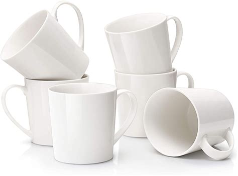 Dowan Large Coffee Mugs Set 18 Oz White Coffee Mug Set Of