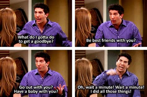 It's been over two decades since friends fans were first introduced to joey, chandler, ross, rachel, monica. Ross makes the best faces when he's upset (With images ...