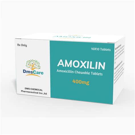 Amoxicillin Tablets Chewable 400mg Antibiotics Medicines Oem China