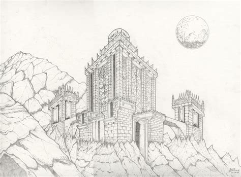 Two Point Perspective Castle Draculas Castle By Pinkhavok On
