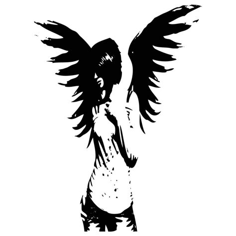 Troubled Angel Wings Gothic Emo Wall Sticker Decal World Of Wall