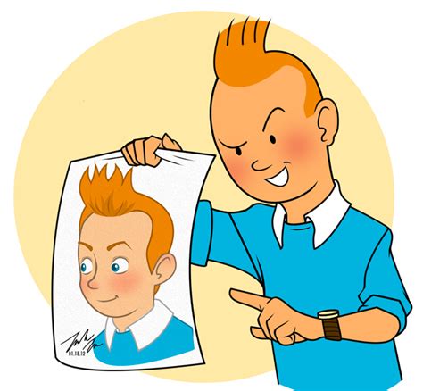 Tintin Comic With A Drawing Of Tintin By Pieisadessert On